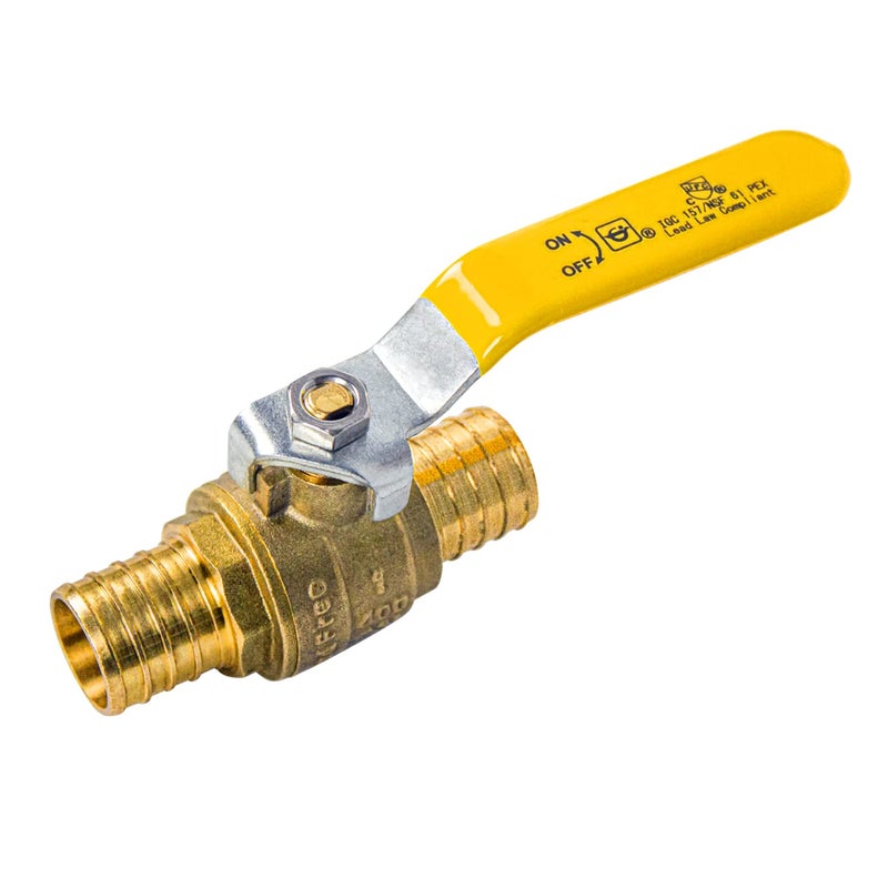 AB (5 Pack) 1 Inch X 1 Inch PEX Ball Valve, Full Port Water Stop Shut Off, Water Shut Off Valve with 10 Pcs Stainless Steel Cinch Crimp Rings, UPC Certified - Image 5